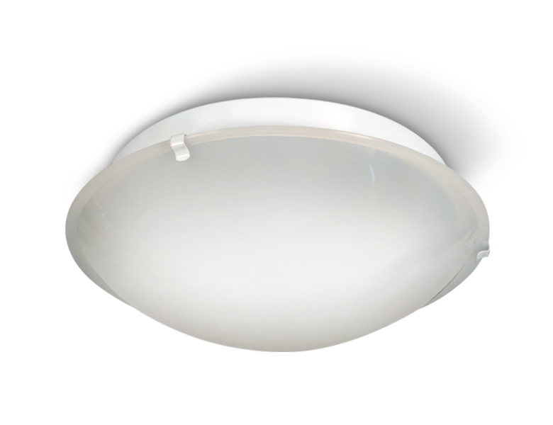 PLAFON REDONDO 2xE27 25CM POLICARBONATO 8227